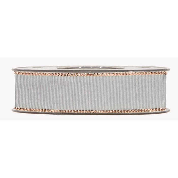 NASTRO GROS GRAIN LINEA ORO MM25X20MT GRIGIO